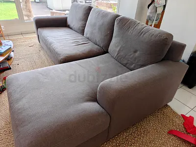 Large Pottery Barn L-shaped 3-seater Sofa — Good Condition