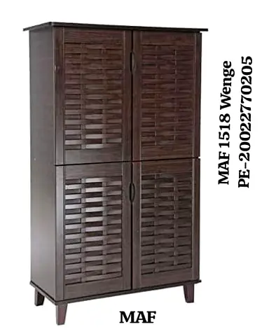 MAF Wenge Wooden Storage Cabinet - 4-Door Wardrobe/Storage Unit