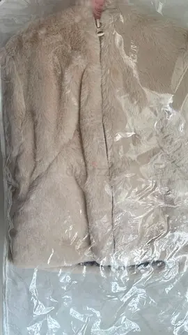 Light beige faux fur winter coat - good condition