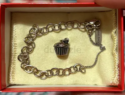 Rare James Avery 925 Silver Bracelet + Retired Cupcake Charm - Never Worn