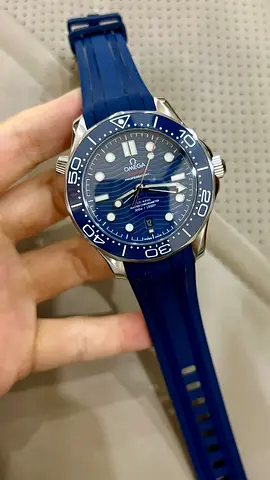 Omega Seamaster Diver 300M Blue Dial - Mens Master Copy Watch (With Rubber Strap)