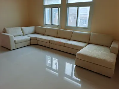 Home center beige color Ushape sofa for sale