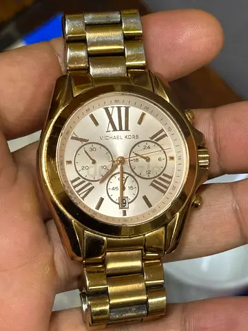 Michael Kors Gold-Tone Mens Chronograph Watch (Pre-owned)