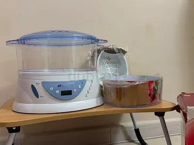 Electric Food Steamer - 3-Tier Compact Model