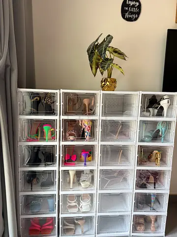 Clear Stackable Shoe Storage Boxes