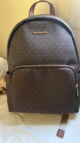 Michael Kors Brown Logo Backpack – Medium Monogram Rucksack