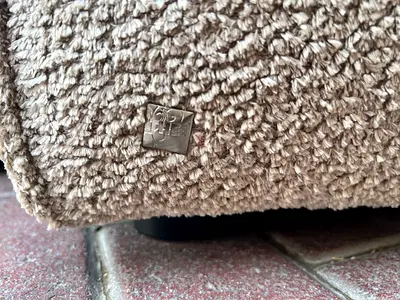 The one Original Sofa Beige Textured Sofa/Sectional Corner - Good Condition