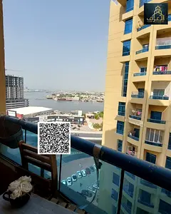 Spacious 3 Bedroom Apartment with Maid Room for Sale in Ajman Creek Towers with Partial Creek View a
