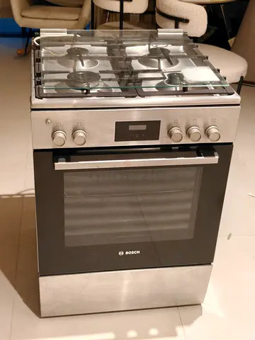 Bosch freestanding gas oven and hob combo - stainless steel, good condition
