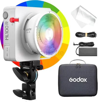 Godox ML100R Full-Color RGB Pocket-Sized Led Video Light with Interchangeable