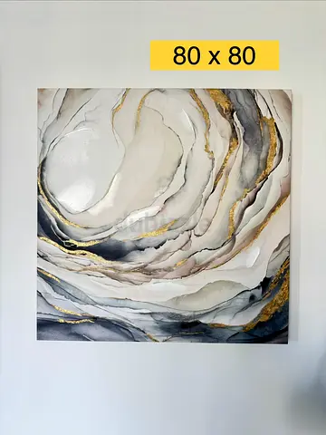 Gold  Gray Wall Art 80x80 cm