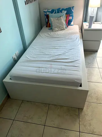 IKEA Single Bed Frame with Headboard and Slatted Base