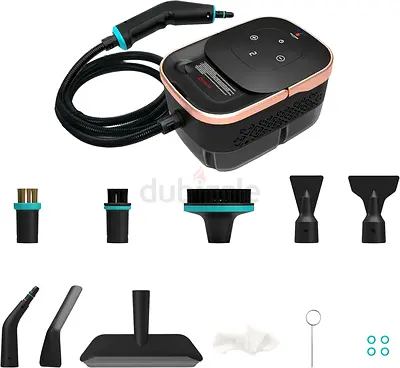 Compact Steam Cleaner, NSC-4831B, Handheld High Pressure Steamer with 8 Brush Heads for Home