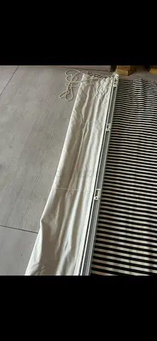Black White Striped Fabric Blinds - 142 × 176 cm