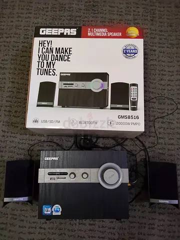 Geepas GMS8516 2.1 Multimedia Speaker System - Good Working Condition