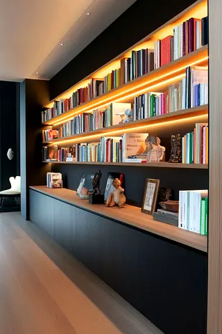 Home Library Collection – Assorted Hardcover  Paperback Books on Stylish Shelves