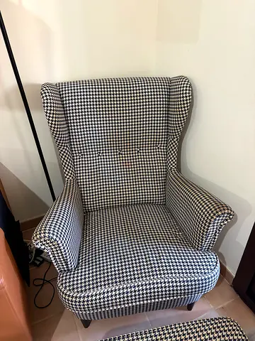Ikea Arm chair with footstool