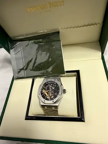 Audemars Piguet Royal Oak Skeleton Stainless Steel Watch with Box