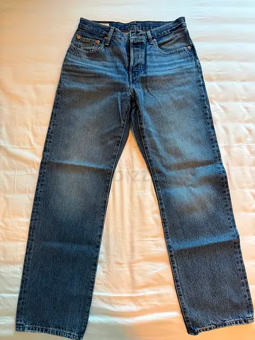 Agolde 90s pinch waist blue straight-leg jeans - gently used