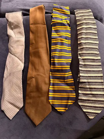 Four NEXT mens ties – assorted patterns and colors, good condition