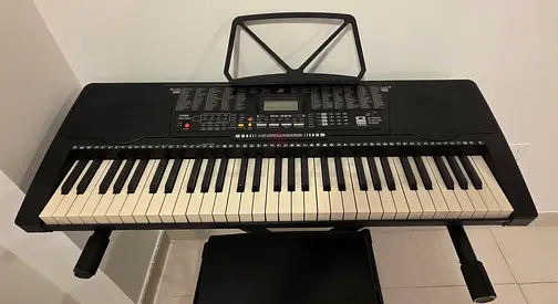 MK851 Keyboard with Stand and Bench ans IKEA Chair - Good Condition