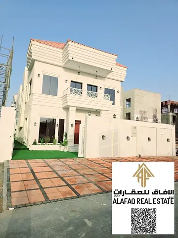 Villa for Sale in Al Helio Cricket Plan Ajman | 4 Bedrooms + Majlis + Hall + Maid Room | Large Front Setback | Prime Location