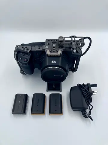 Blackmagic Pocket 6K Cinema Camera with Tilta Cage, 3 Batteries  Charger