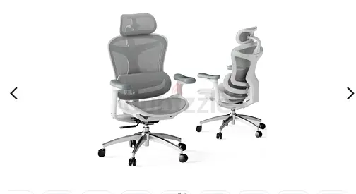 Ergonomic Mesh Office Chair with Headrest - Adjustable Lumbar Support