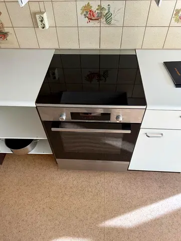 Bosch 60cm Series 6 Freestanding Induction Hobs Oven-Stainless Steel