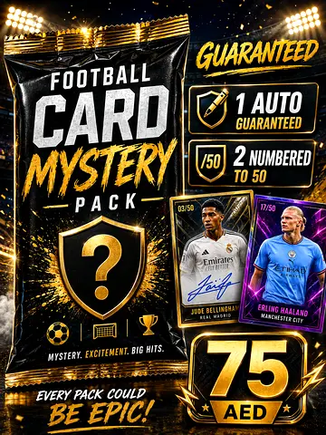 Football Card Mystery Pack 1 Autograph Guaranteed With 2 Numbered