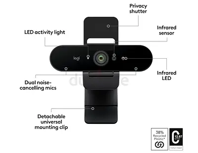 Logitech Brio 4K Webcam with Privacy Shutter (Excellent Condition)