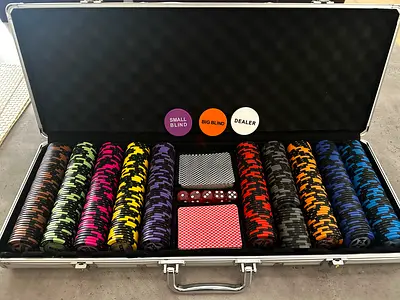 Poker Chips Set with case and cards