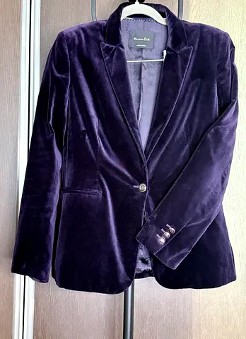 Massimo Dutti fitted velvet jacket
