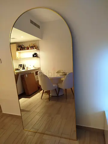 Large Gold Arched Full-Length Mirror
