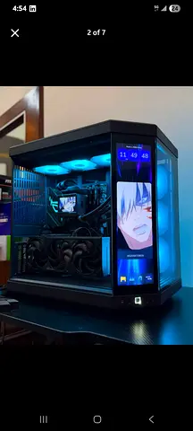 Custom RGB Gaming Desktop PC with Vertical Front Display
