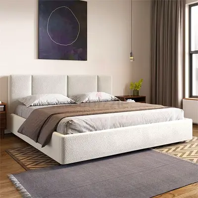 Cream King Size Bed