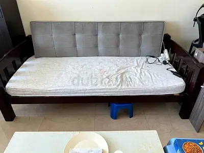 2 pieces Single Wooden  Bedframe and Mattress