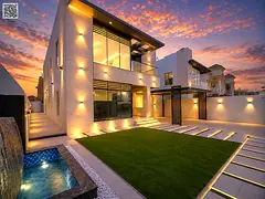 Luxury villa for sale with a large built-up area and high-end finishing, located close to schools an