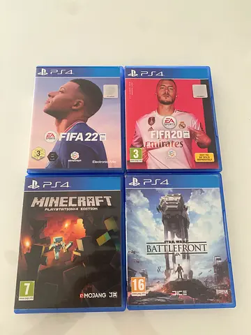 PS4 Games Bundle – FIFA 22, FIFA 20, Minecraft  Star Wars Battlefront