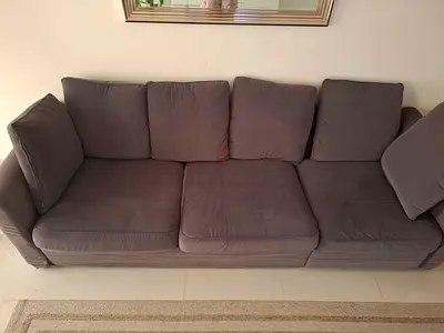 Large Grey Convertible Sofa Bed