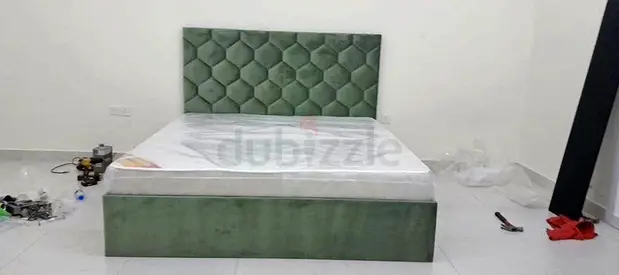 Luxury Twin size fully customisable bedframe in soft Valvet Fabric Storage can be installed