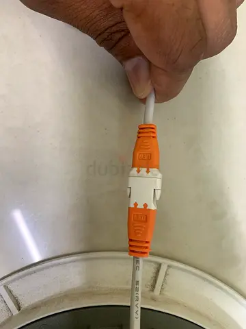 Inline Ethernet/RJ45 Coupler Connector - Used (orange/white)