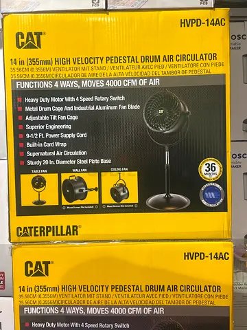 CAT High Velocity Pedestal Drum Air Circulator - New in Box (14)