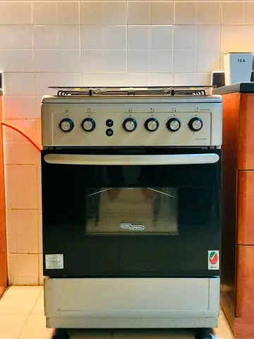 Super General Freestanding Gas Cooker 4-Burner Full-Safety, Stainless-Steel Cooker With Rotisserie