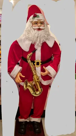 Large 6ft Santa Claus Christmas Decoration with Saxophone