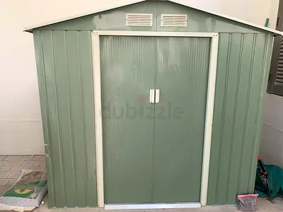 Metal Garden Shed - Green, 1-2 Years, Good Condition