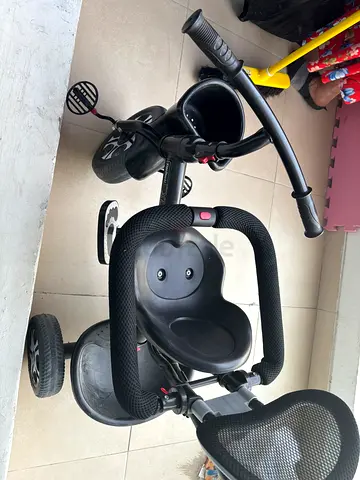 Kids 3-in-1 Push Tricycle with Parent Handle and Safety Bar