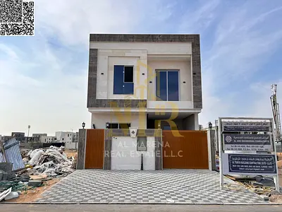 Modern villa for sale in Al Helio 2 | Two floors + roof | 4 master bedrooms | Majlis and master living room | 1,800 sq ft | All fees and charges inclu
