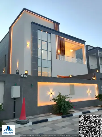 Luxury villa for sale in Al Helio 2 – Ajman, featuring a modern design and high-end finishes, strategically located near Sheikh Mohammed Bin Zayed Roa