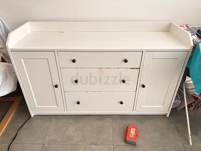 White Storage Cabinet / Changing Table – SELF PICKUP